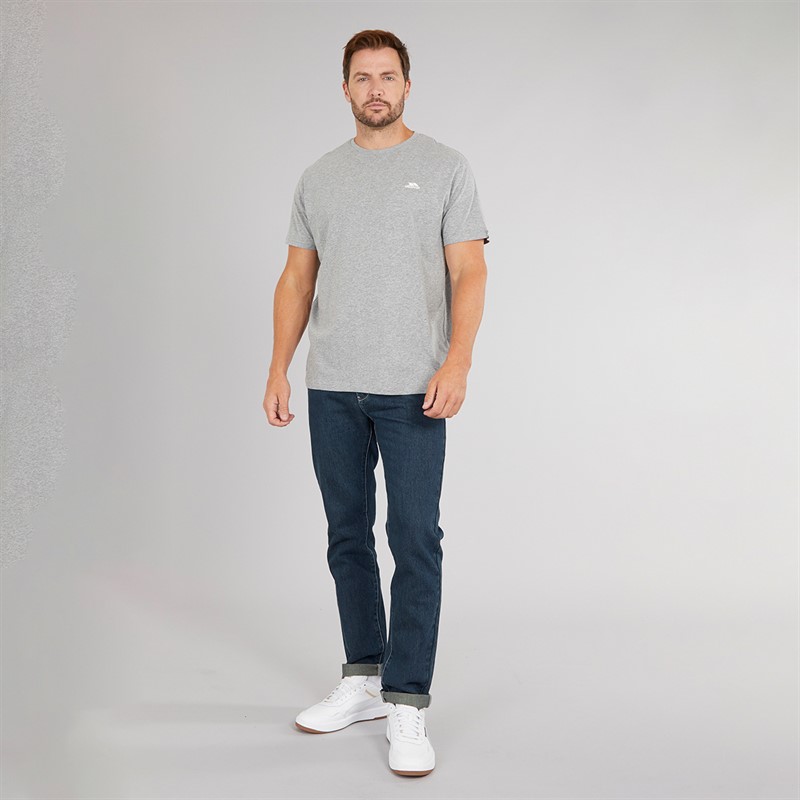 Trespass Mens Svensson Back Logo T-Shirt Grey