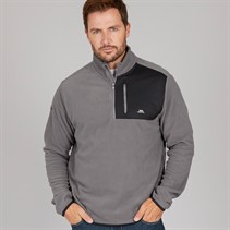 Trespass Mens Mcgeechan 1/2 Zip Micro Fleece Mid Grey