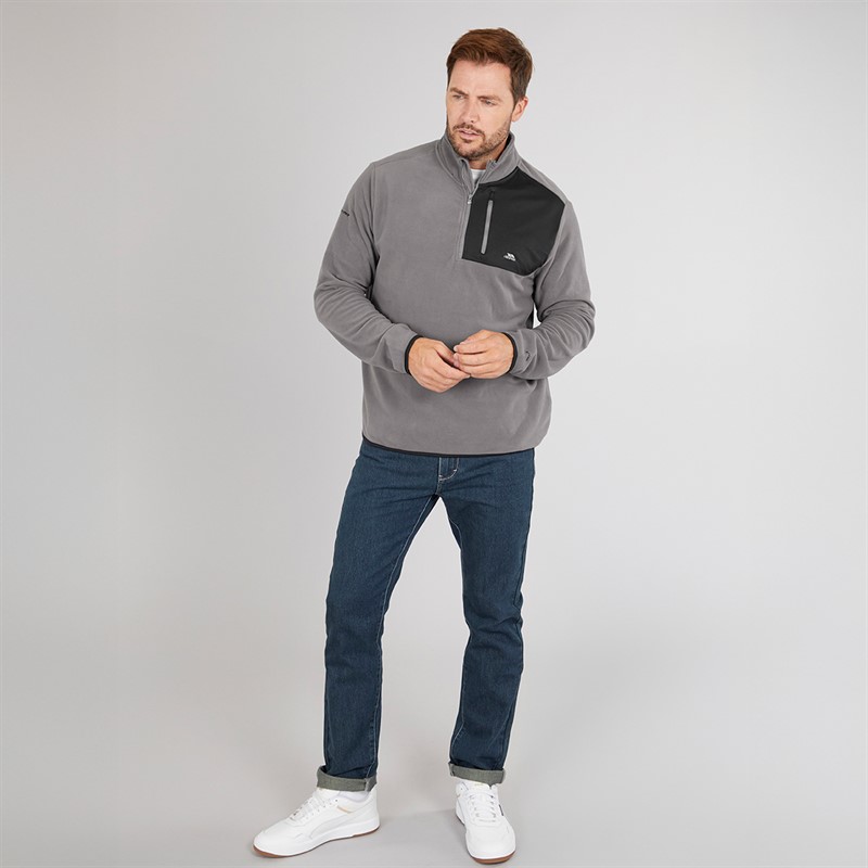 Trespass Herren Mcgeechan 1 / 2 Zip Microfleece Mittel Grau
