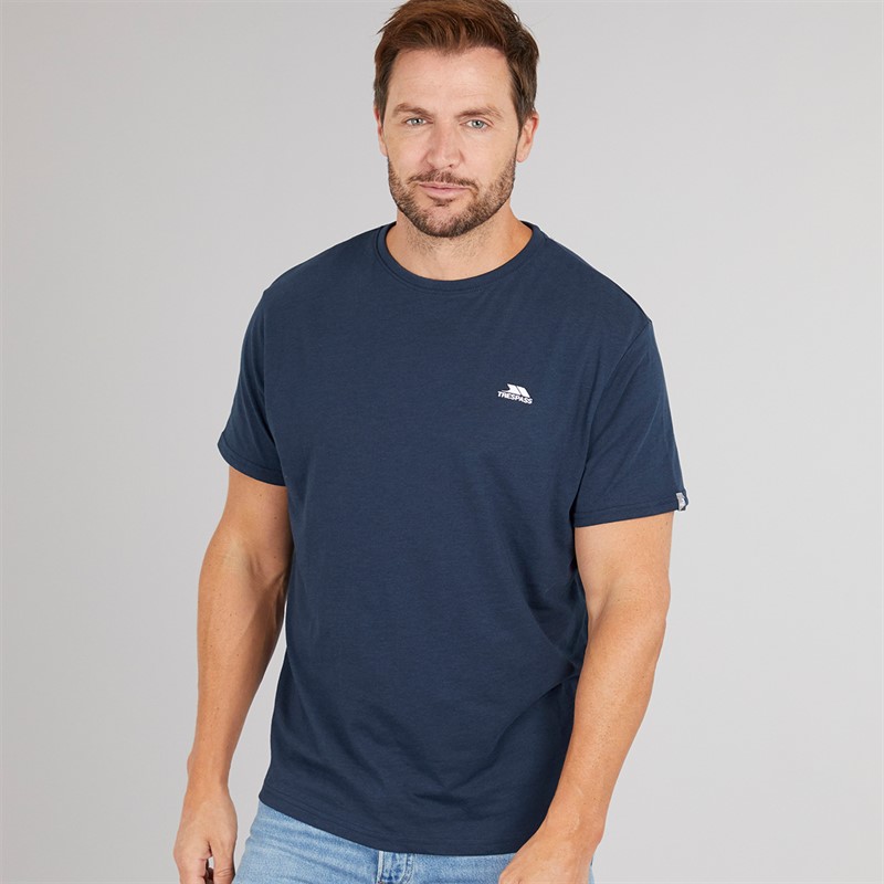 Trespass Mens Svensson Back Logo T-Shirt Navy