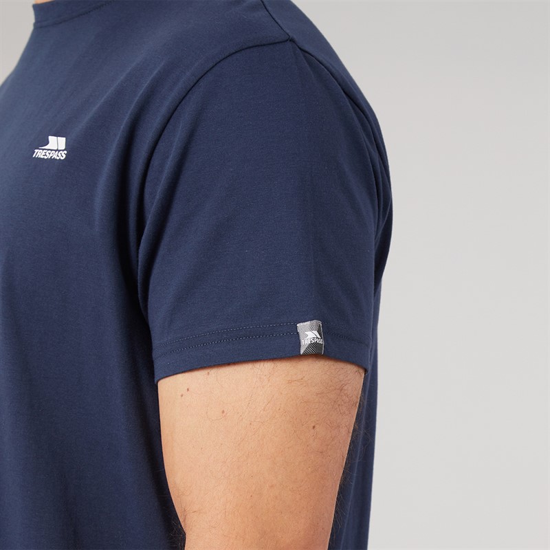 Trespass Mens Svensson Back Logo T-Shirt Navy