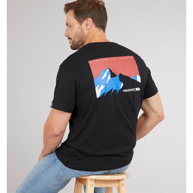 Trespass Mens Svensson Back Logo T-Shirt Black