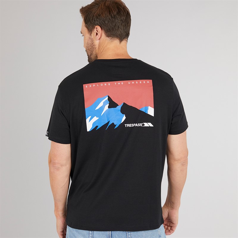 Trespass Mens Svensson Back Logo T-Shirt Black