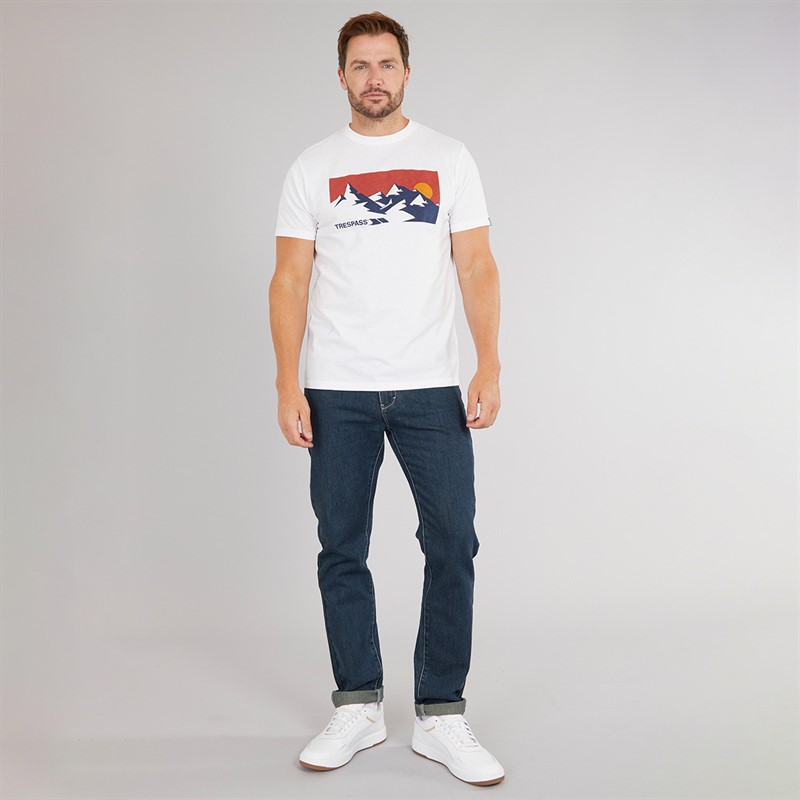 Trespass Mens Olsson Front Logo T-Shirt White
