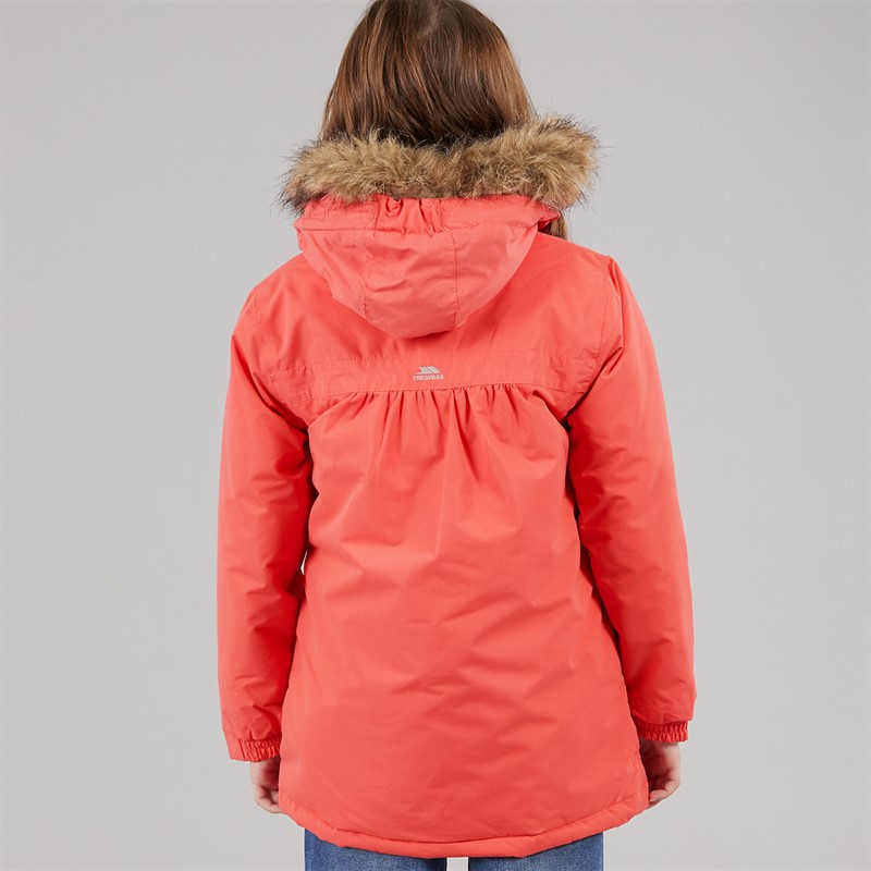 Trespass Mädchen Larission Isolierte Wasserdichte Parka Soft Orange