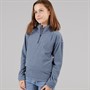 Trespass Junior Mädchen Meadows Half Zip Fleece Marineblau / Pink Logo