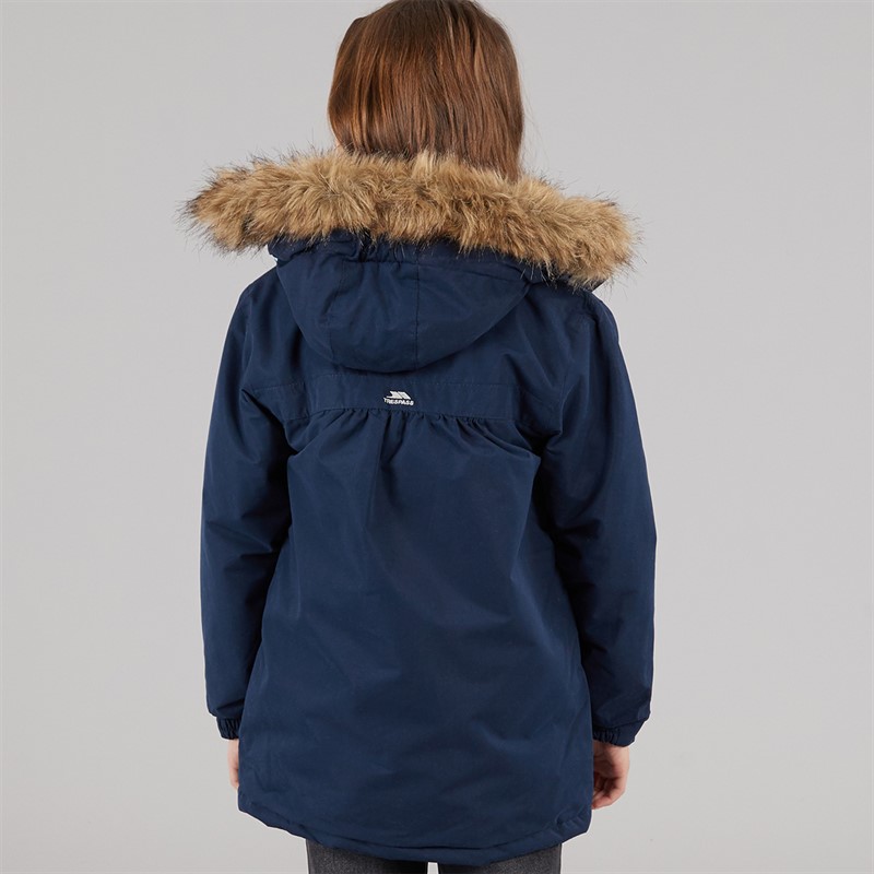 Trespass Junior Mädchen Larission Isolierte Wasserdichte Parka Marineblau
