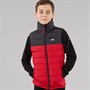 Trespass Boys Wilde Padded Gilet Red/Dark Grey