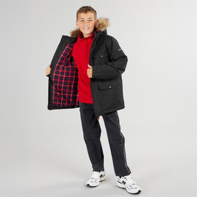 Trespass Junior Junge Upsider Isolierte Wasserdichte Parka Schwarz