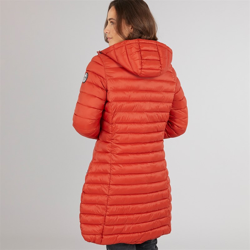 Trespass Damen Dorothea Gefütterter Kapuzen Langmantel Burnt Orange