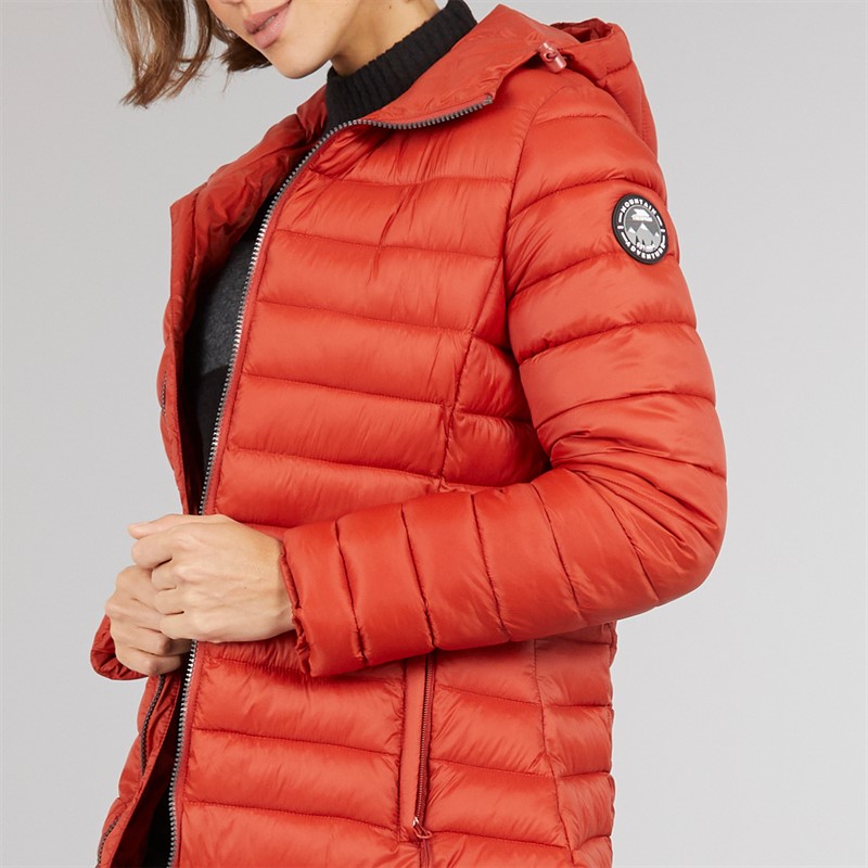 Trespass Damen Dorothea Gefütterter Kapuzen Langmantel Burnt Orange