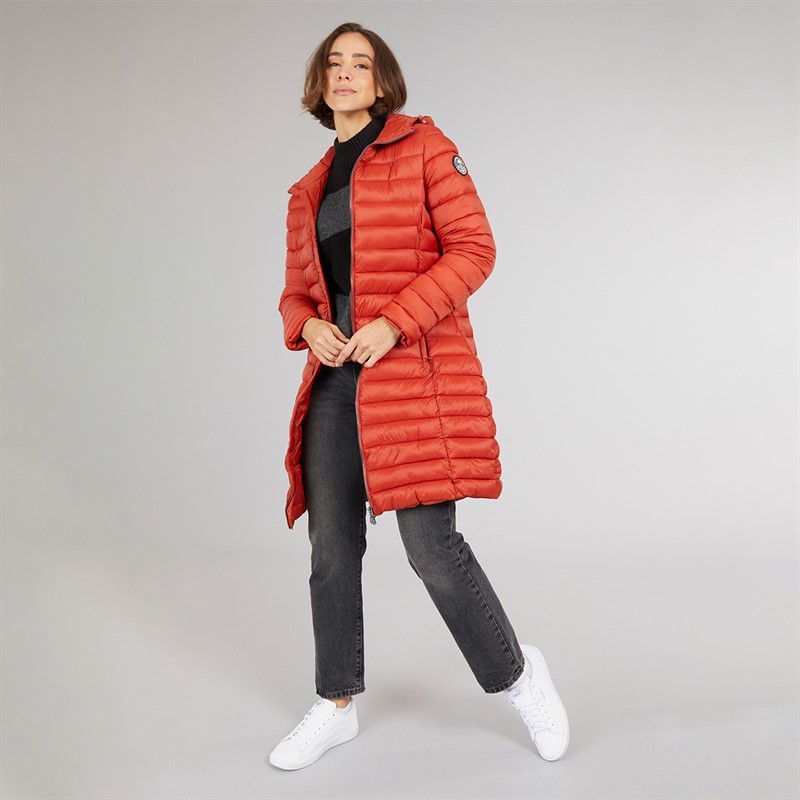 Trespass Damen Dorothea Gefütterter Kapuzen Langmantel Burnt Orange