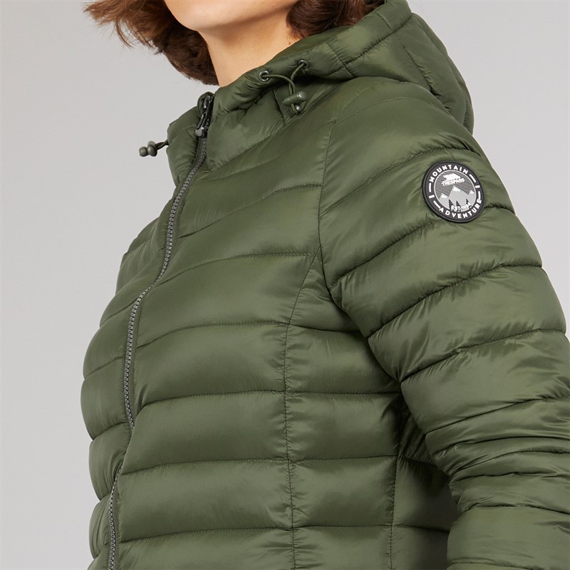 Trespass Damen Dorothea Gefütterter Kapuzen Langmantel Dark Vine