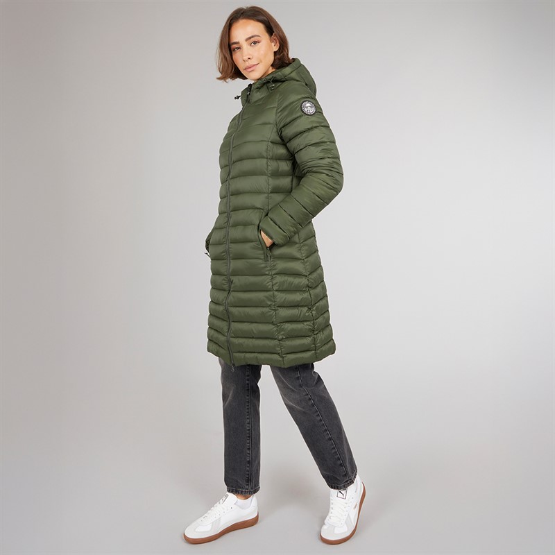 Trespass Damen Dorothea Gefütterter Kapuzen Langmantel Dark Vine