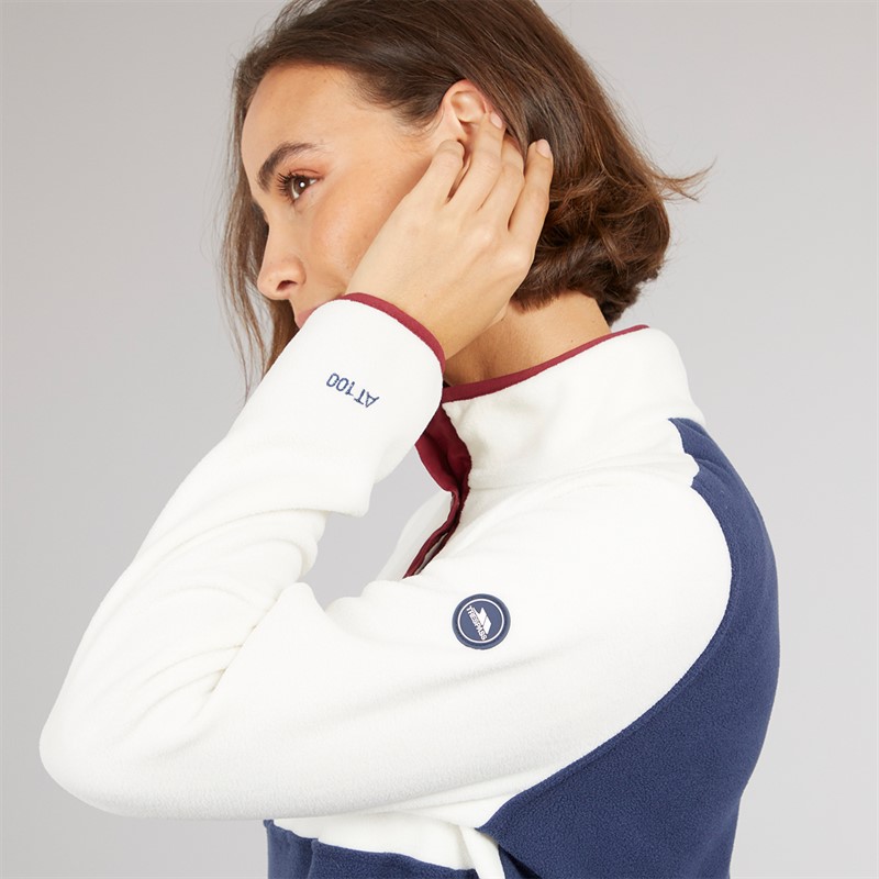 Trespass Damen Abilene Halber Knopf Fleece Ghost
