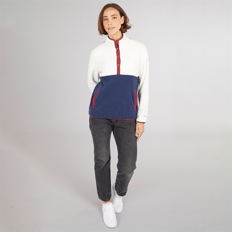 Trespass Damen Abilene Halber Knopf Fleece Ghost