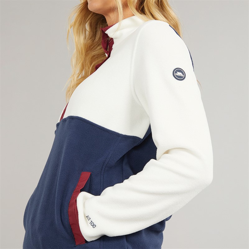 Trespass Damen Abilene Halber Knopf Fleece Ghost