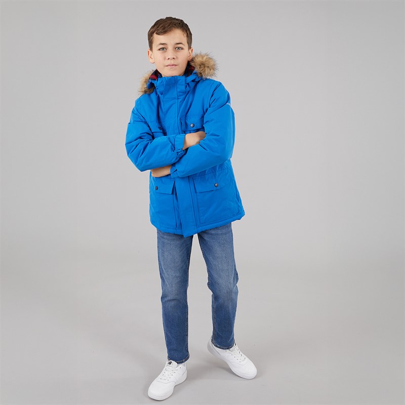 Trespass Junge Upsider Isolierte Wasserdichte Parka Blau