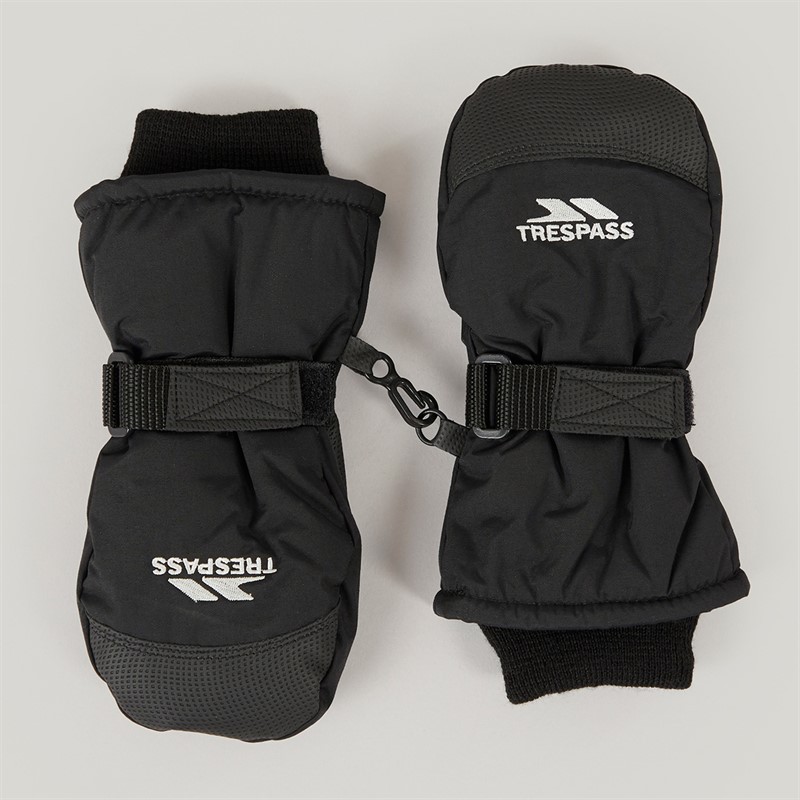Trespass Boys Cowa II Padded Mitts Black - Size 5/7Y