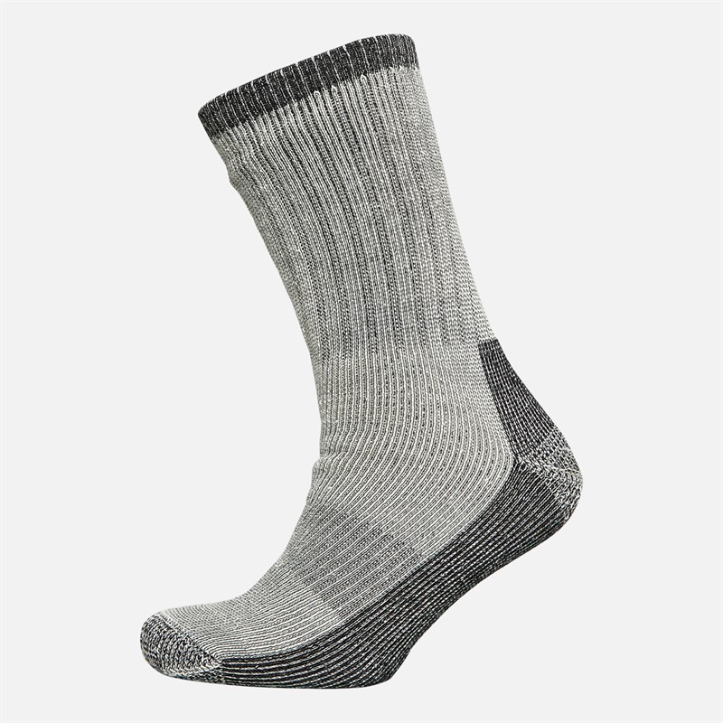 Trespass Mens Stroller Merino Wool Hiking Socks Grey Marl - Size 7