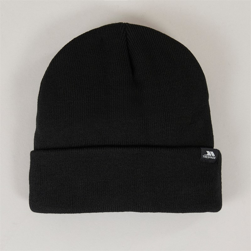 Trespass Littlebrook Knitted Beanie Black - Size OS