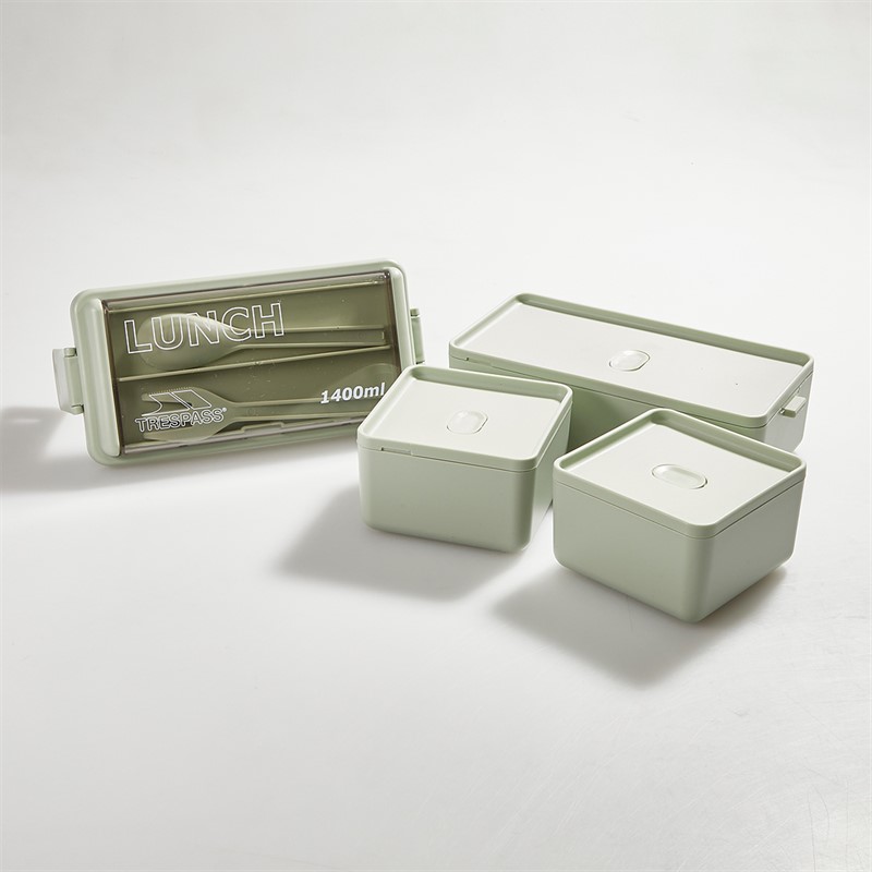 Trespass Bento 1400ml Lunchbox Sage