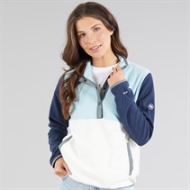 Trespass Womens Garzoni Half Button Fleece Seafoam