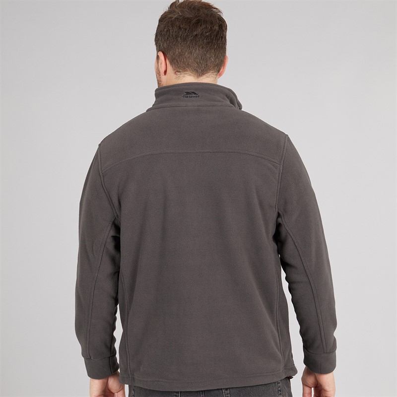 Trespass Mens Bernal Full Zip Fleece Jacket Carbon