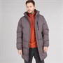 Trespass Mens Clipster Long Padded Hooded Waterproof Jacket Mid Grey