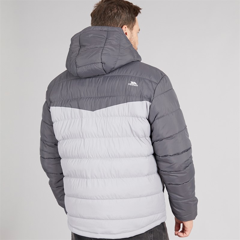 Trespass Mens Oskar Padded Hooded Jacket Carbon