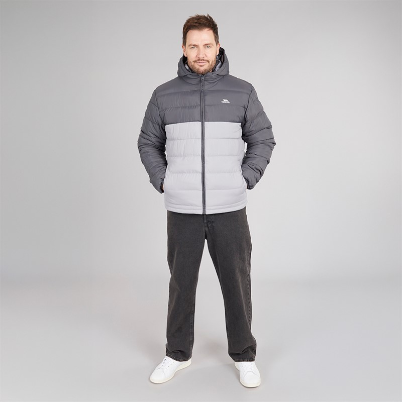 Trespass Mens Oskar Padded Hooded Jacket Carbon