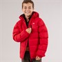 Trespass Junior Boys Figo Waterproof Padded Hooded Jacket Red