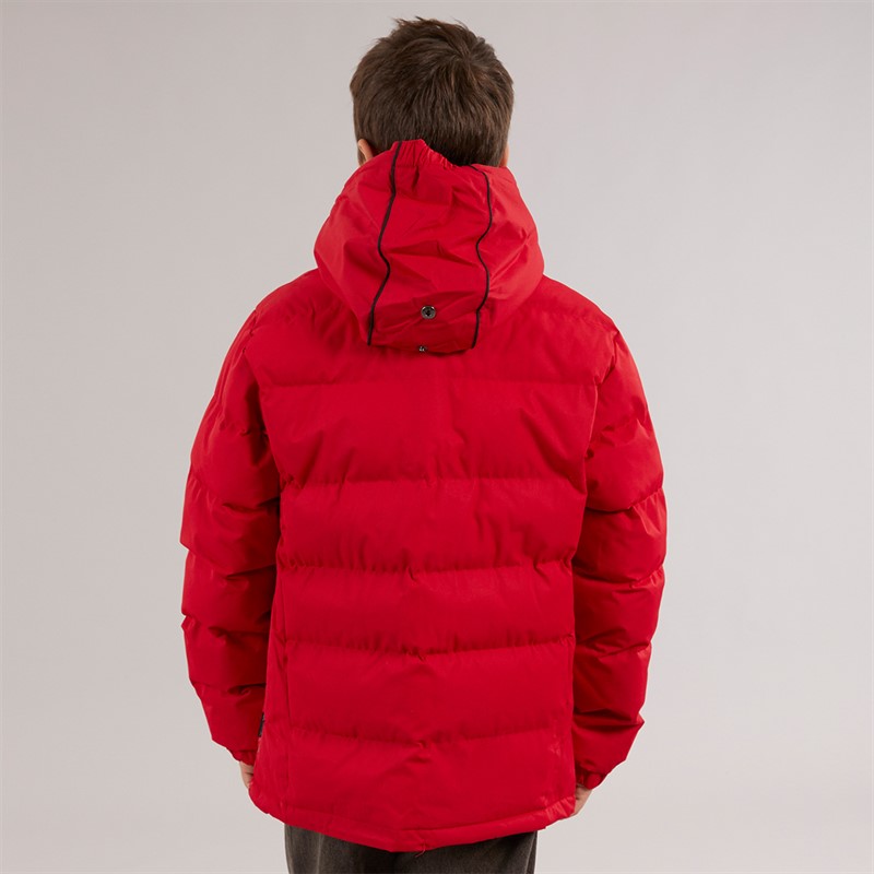 Trespass Junior Boys Figo Waterproof Padded Hooded Jacket Red