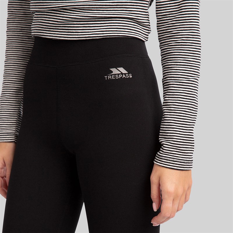Trespass Womens Fuzzy Sherpa Lined Leggings Black