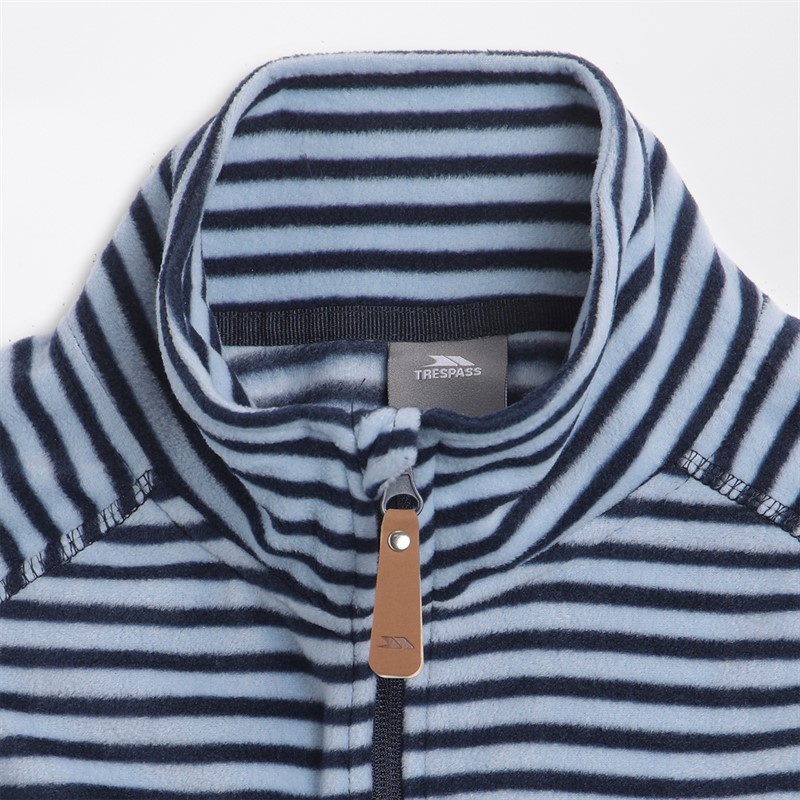 Trespass Womens Silvana Striped 1/2 Zip Fleece Cool Blue