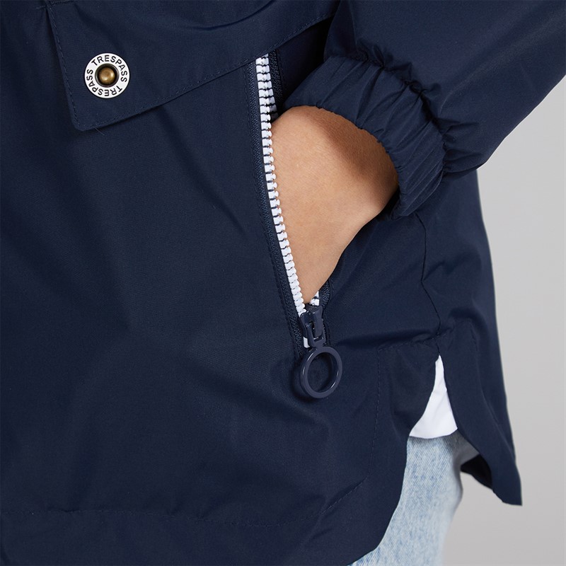 Trespass Womens Flourish Waterproof Hooded Jacket Navy