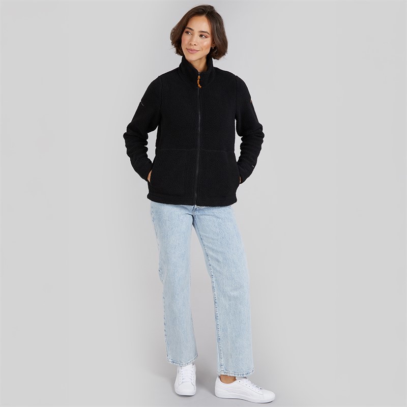 Trespass Womens Chatty Full Zip Sherpa Fleece Black