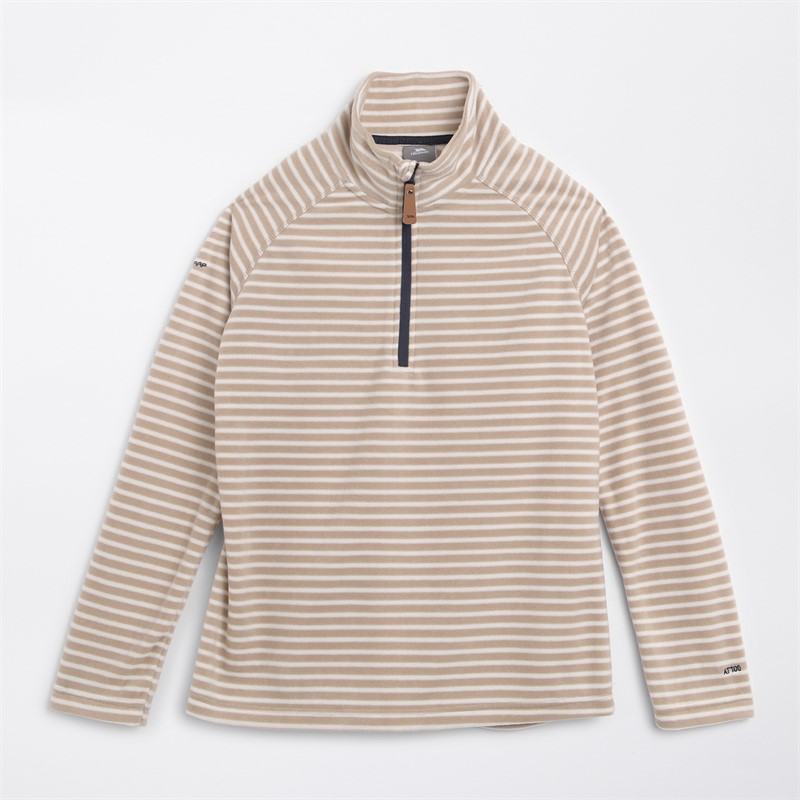 Trespass Womens Silvana Striped 1/2 Zip Fleece Softstone