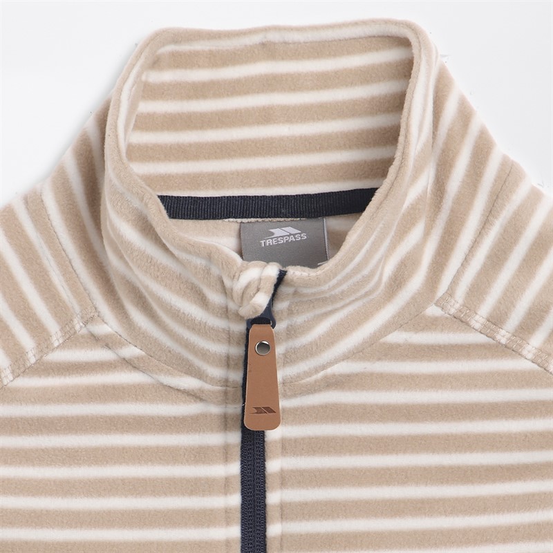 Trespass Womens Silvana Striped 1/2 Zip Fleece Softstone