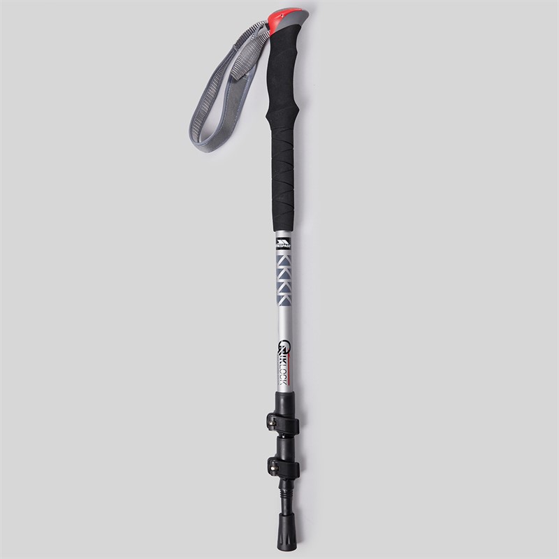 Trespass Qiklock Walking Pole Silver