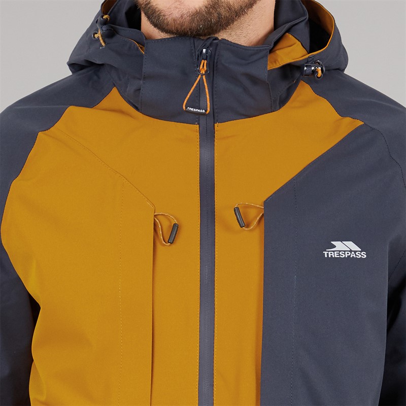 Trespass Mens Fala Waterproof Shell Jacket Ginger