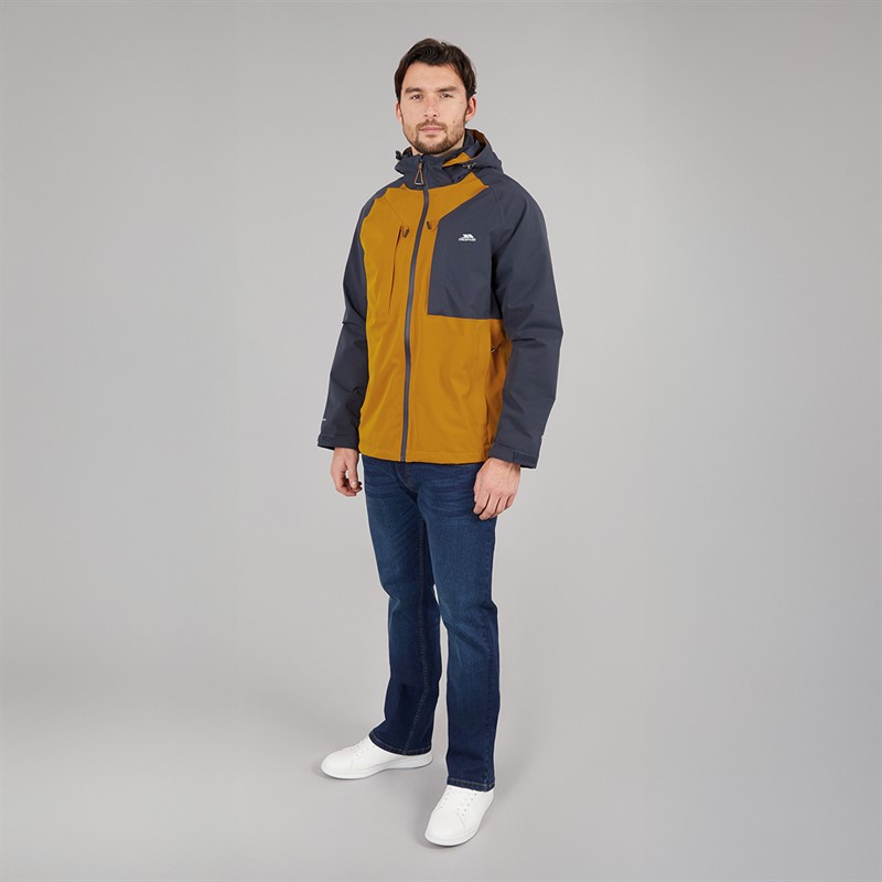 Trespass Mens Fala Waterproof Shell Jacket Ginger
