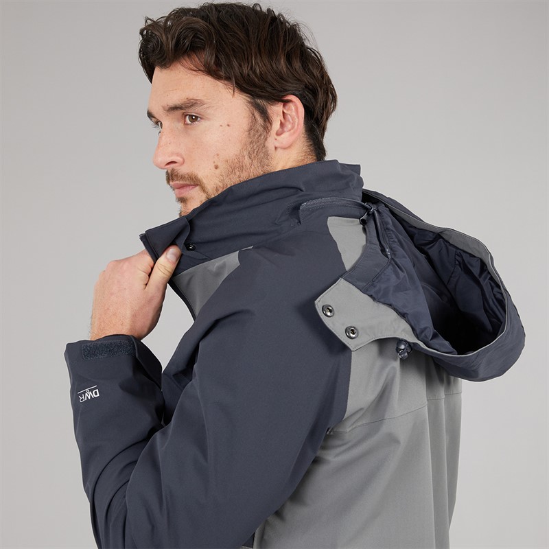 Trespass Mens Fala Waterproof Shell Jacket Storm Grey
