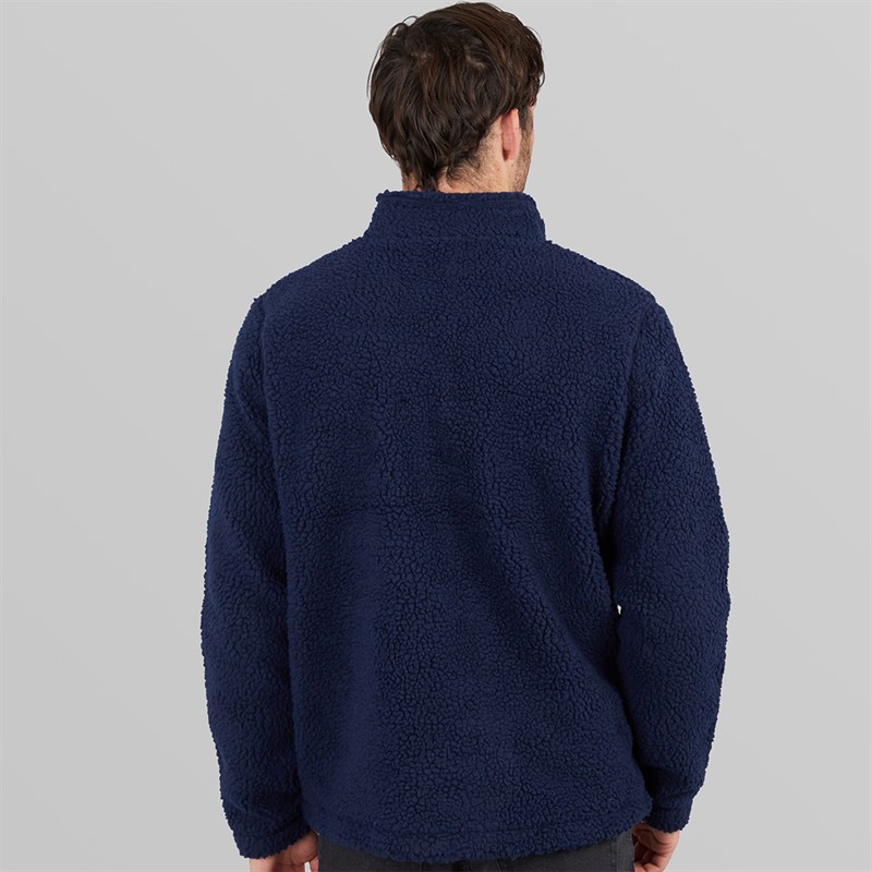 Trespass Mens Buck B Sherpa Fleece Jacket Navy