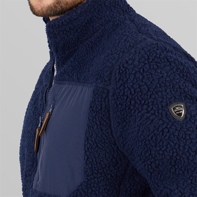 Trespass Mens Buck B Sherpa Fleece Jacket Navy