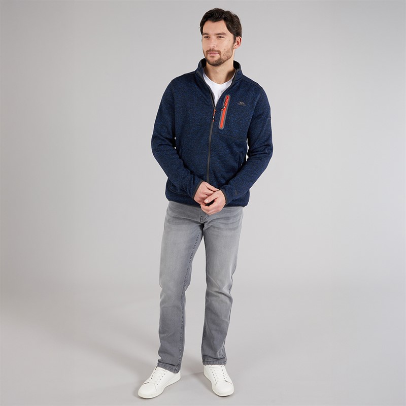 Trespass Mens Bingham Fleece Jacket Navy Marl