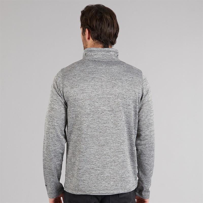 Trespass Mens Frimley Anti-Pilling 1/4 Zip Fleece Grey Marl