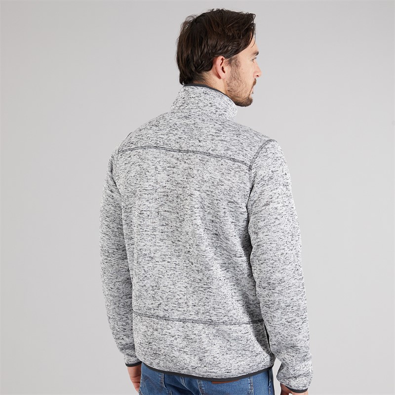 Trespass Mens Bingham Fleece Jacket Grey Marl