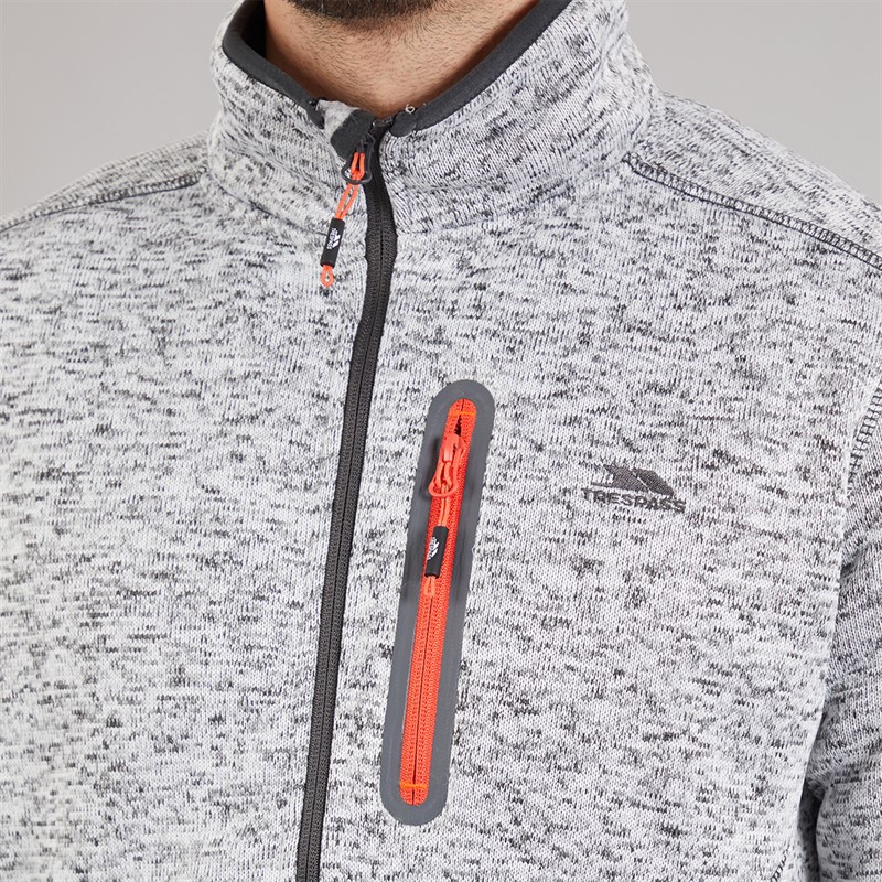Trespass Mens Bingham Fleece Jacket Grey Marl