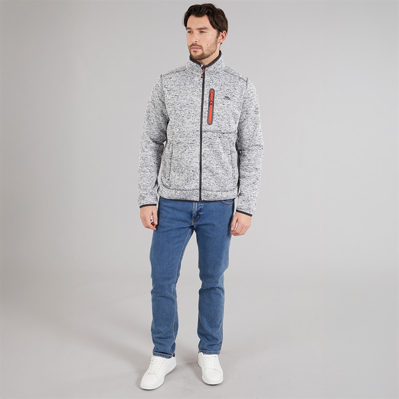 Trespass Mens Bingham Fleece Jacket Grey Marl